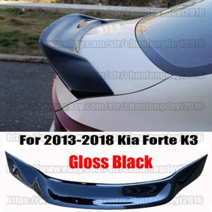 Gloss Black Car Rear Trunk Spoiler Wing R Style Bodykit For 2013-18 Kia Forte K3 - Picture 1 of 4
