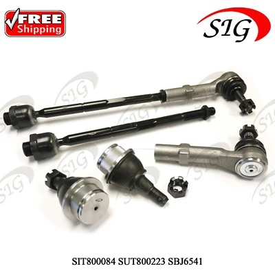 Kit com 6 peças de haste de amarração interna e externa para Cadillac Escalade junta esférica frontal 2007 - 2011 - Imagem 1 de 4