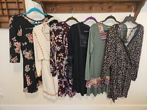 LOT OF 6 SM MED Mini Dress 3/4 And Long Sleeve Patrons Of Peace Express, World - Picture 1 of 24