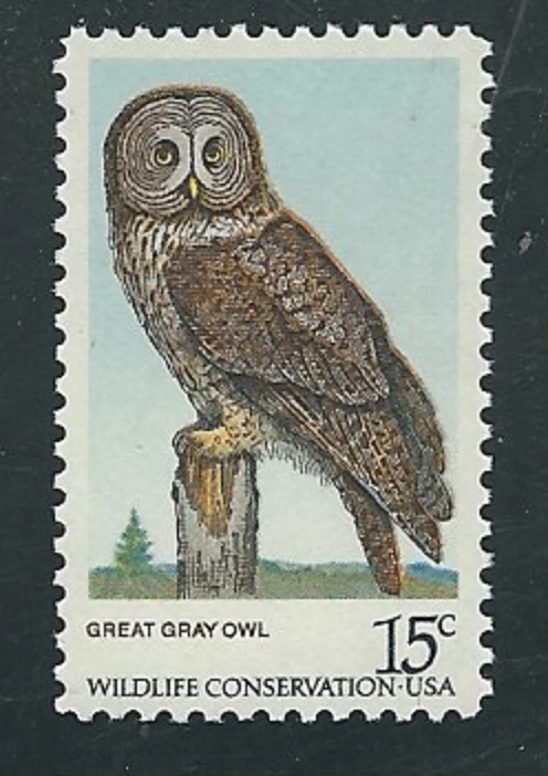 Scott # 1760. .15 Cent...Owls/Great Gray...4 Stamps...MNH - Image 1 of 1