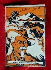 1937 D146 BUFFALO BILL CODY Thrilling Moments vtg 30s Donut Corp. Strip Card 