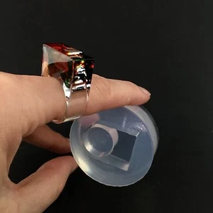 CLEAR SILICONE MOLD, (MR137) STATEMENT RING SIZE US 7 - Picture 1 of 5