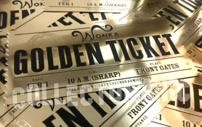 Charlie and the Chocolate Factory Wonka Golden Ticket Prop Replica - Depp Burton