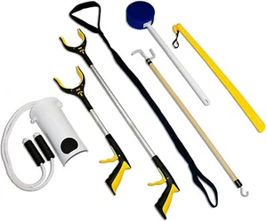Kit 7 Pezzi Ricambio Ginocchio Anca con Sollevatore Gambe Rotante Reacher Grabber Nuovo - Foto 1 di 9