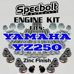 YZ250 Engine Bolt Kit for Rebuild of Yamaha YZ 250 Specbolt OE ZINC Fasteners - Picture 1 of 13