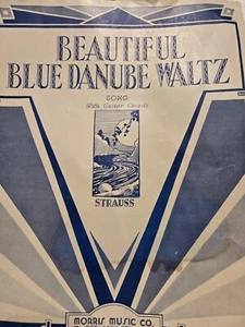 Sheet Music Beautiful Blue Danube Waltz Johann Strauss & Max C Freedman 1948 - Picture 1 of 6