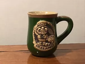 IRELAND Green Pottery Style Mug Cup 3D - Picture 1 of 5