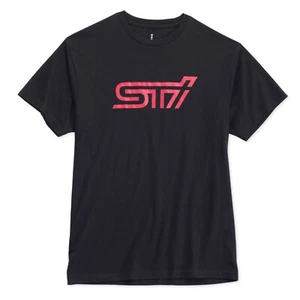 Subaru Genuine STi Tee T Shirt Wrx Sti Impreza Black Sizes Small to 5X Rally new - Picture 1 of 1