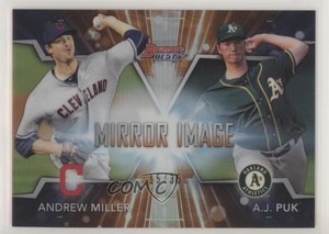 2016 Bowman's Best Mirror Image Orange Refractor /35 AJ Puk Andrew Miller #MI-5