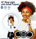 10" Ring Light w Small Tripod Stand Phone Holder Live Vlogging USB LED Selfie