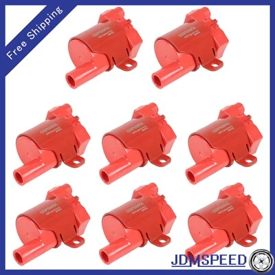 Ignition Coils Set of 8 Round on Plug Pack For Buick Cadillac Chevy GMC Isuzu V8 - Image 1 of 4