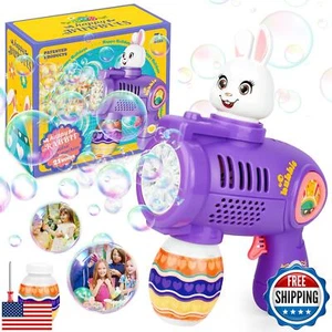 Zuicxlsy Easter Bunny Bubble Machine,Bubble Machine for Kids,Automatic Bubble - Picture 1 of 5
