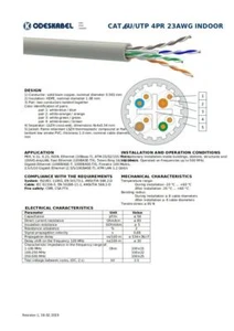 Cat6A Riser CMR 1000ft LS PVC Pink 23AWG 10G 4 Paar Massives Blankes Kupfer U/UTP LS - Bild 1 von 7