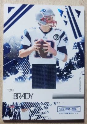 2009 新秀和明星长寿蓝宝石汤姆·布雷迪比赛使用球衣/100 个爱国者 — 第 1/2 张图片