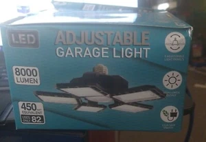 450W Equivalent Adjustable 5+1 Panel Daylight LED Garage Light Bulb 8000 Lumen - Picture 1 of 3