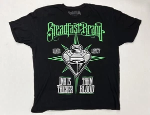 Steadfast Tattoo 2XL XXL Black T Shirt Ink - Picture 1 of 5