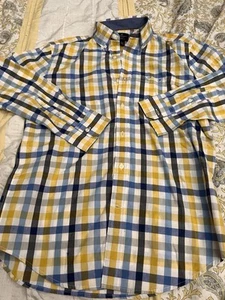 American Eagle weiches Hemd klassischer Passform Größe Medium Langarm kariert gelb - Bild 1 von 13