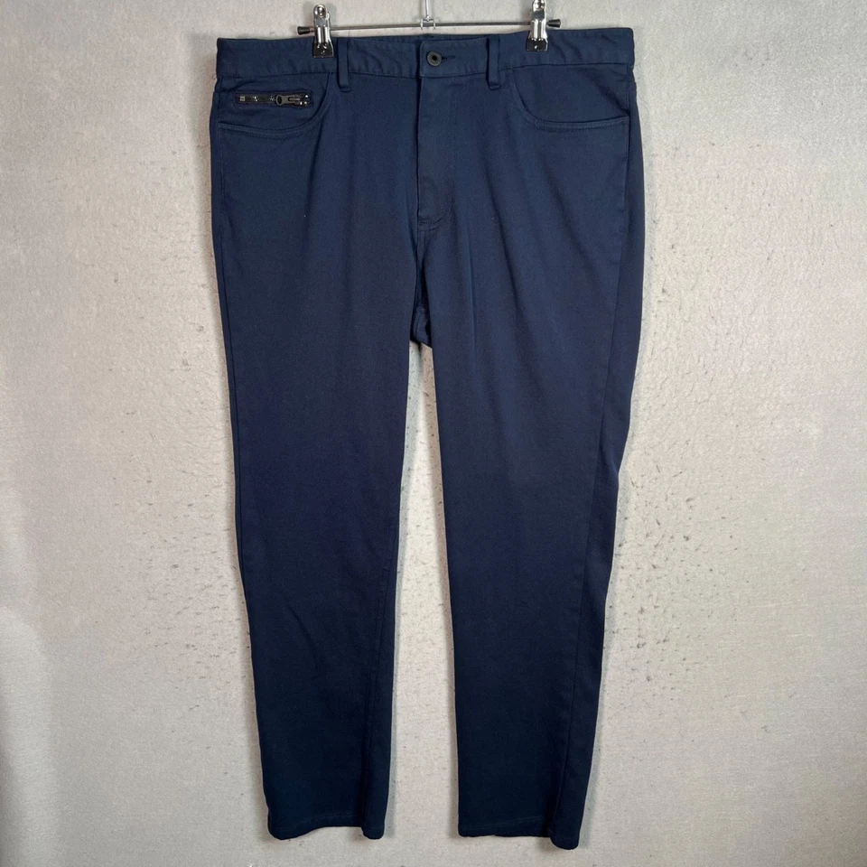 Kenneth Cole Reaction Mens 34 x 30 Blue Stretch Brooklyn 5-Pocket Pants - Image 1 of 4