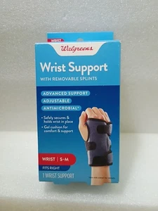 Walgreens ~ Supporto Polso con Stecche Rimovibili ~Regolabile ~Taglia: S/M ~POLSO DESTRO - Foto 1 di 4