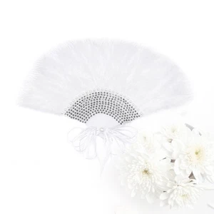 Ventilador de boda de colección elegante ventilador de mano plegable para aleta 1 pieza - Imagen 1 de 11