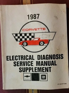 1987 Chevrolet Chevy Corvette - Repair Electrical Diagnosis Service Manual Supp - Picture 1 of 4