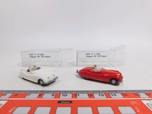 2X H0 1:87 Jaguar XK 120 Sport; Gancio Di Traino/Personaggi Mint #CV18-0,5 - Foto 1 di 3