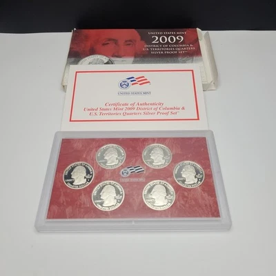 2009 S district of Columbia & U.S. Territories .25 Silver Proof Set w/COA (2) - Image 1 of 3