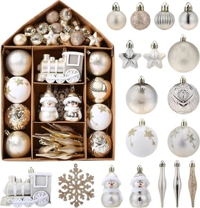 LEMESO Palline di Natale Champagne 70 pz Decorazioni Albero  - Foto 1 di 8