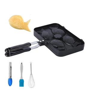 Taiyaki Fish-shaped Cake Pan, Non-stick Waffle Cake Maker with Long Handle, P... - Picture 1 of 6