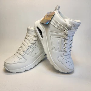 Neu Skechers Uno-High Regards Damen-High-Top-Sneaker Größe 5 weiß 177099 - Bild 1 von 9