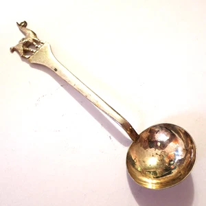 VTG Llama Souvenir Spoon 925 Sterling Silver Mini Ladle Salt Demitasse 4-3/4" - Picture 1 of 10