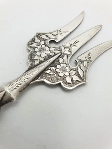 Lovely Antique Victorian Silver & Mother-of-Pearl Serving Fork - 1894 - Picture 1 of 6