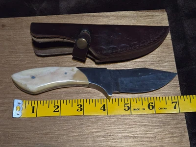 "Cuchillo de hoja fija de 6"" hoja de 2 1/2 pulgadas con funda de cuero marrón - NO ENVÍO AL EXTRANJERO" Foto 1 de 4