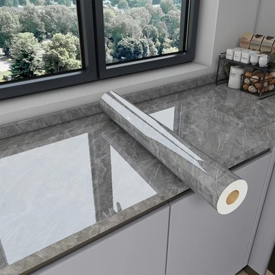 Brown Black Marble Counter Top Cover Self Adhesive Wallpaper Removable -NPL - Image 1 of 4