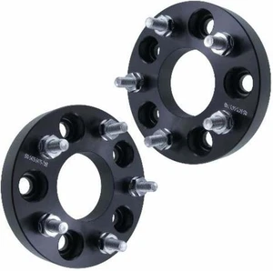 Aluminum 5x4.75 Wheel Spacers 1" (25mm), 7/16" Studs, 70.5mm Hub Bore - 2 Pack - Picture 1 of 3