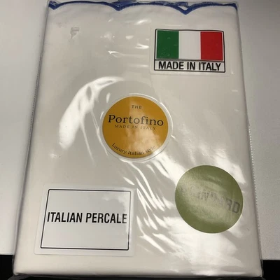 The Portofino Embroidered Blue Scalloped Edge 100% Cotton Standard Pillowcases  - Image 1 of 2