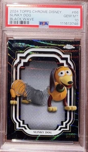 2024 Topps Chrome Disney Sapphire Slinky Dog Black /10 PSA 10 Toy Story POP 2 - Picture 1 of 2