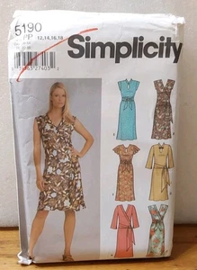 Simplicity Sewing Pattern 5190 Women Dress 6 Styles Sz 12/14/16/18 PP Uncut 2004 - Bild 1 von 3