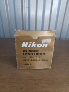 New w/box. Nikon HR-2 rubber lens hood for Nikkor Auto 50mm f1.2 Noct. - Picture 1 of 7