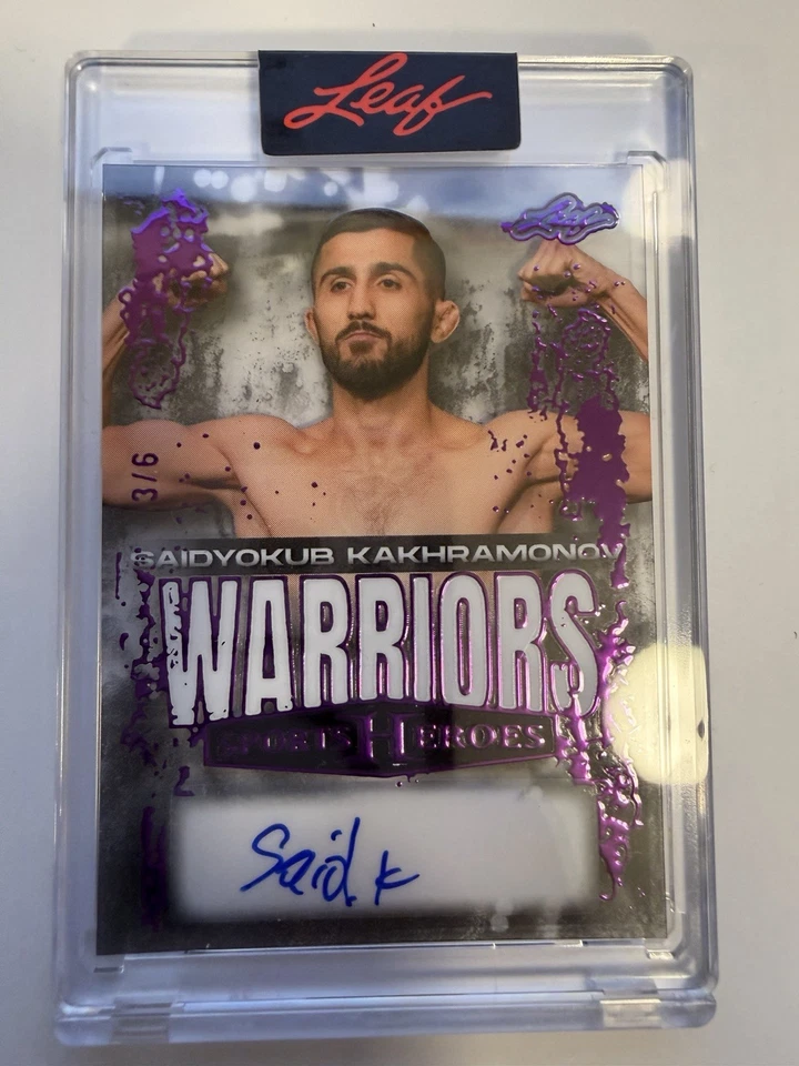 2025 Leaf Sports Heroes Warriors Saidyokub Kakhramonov 3/6 Auto 🔥🔥 - Image 1 of 3