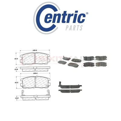 Centric Ceramic Disc Brake Pads w Shims for 2001-2003 Isuzu Rodeo Sport 3.2L hl Foto 1 de 4