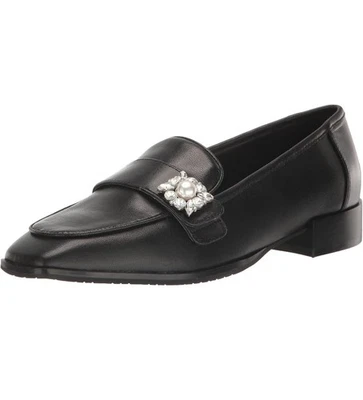 NYDJ Women's Tracee Goat Loafer, Black, Size 8. N2 - Image 1 of 4