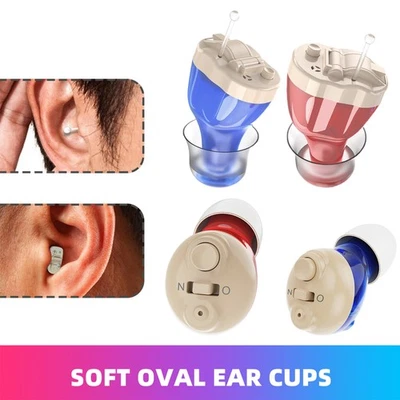 Digital Mini Hearing Aids Invisible In Ear Small Sound Voice Amplifier Enhancer - Image 1 of 4