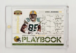 MINT #/ED GOLD 2008 Donruss Gridiron Gear Playbook #16 Greg Jennings GREEN BAY  - Foto 1 di 2