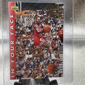 Michael Jordan 1992-93 Upper Deck In Your Face #453 Chicago Bulls casi nuevo-como nuevo B3 - Imagen 1 de 2