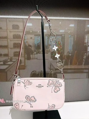 Nuevo con etiquetas Coach Nolita 19 con estampado de mariposas brillantes CCF58/CCI92 Foto 1 de 4