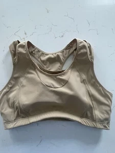 SYROKAN Damen Sport BH XXL gepolstert beige bügellos Racerback High Impact - Bild 1 von 6