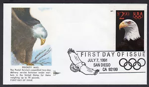 1991 $2.90 Priority Mail Eagle (2540) PL# Single - GillCraft FDC MX366 - Picture 1 of 1