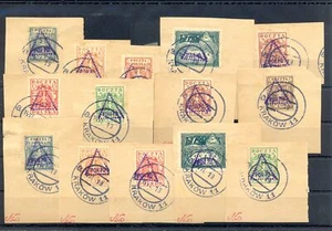 POLAND 14 ST. POSTAGE DUE KRALKOW -OVERPRINTS --USED ON PIECES --VF  - Picture 1 of 1