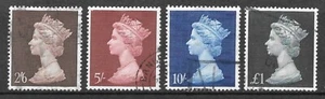 Great Britain 1969 high value EII definitives SC 510-3; SG 787-90 very fine used - Picture 1 of 2